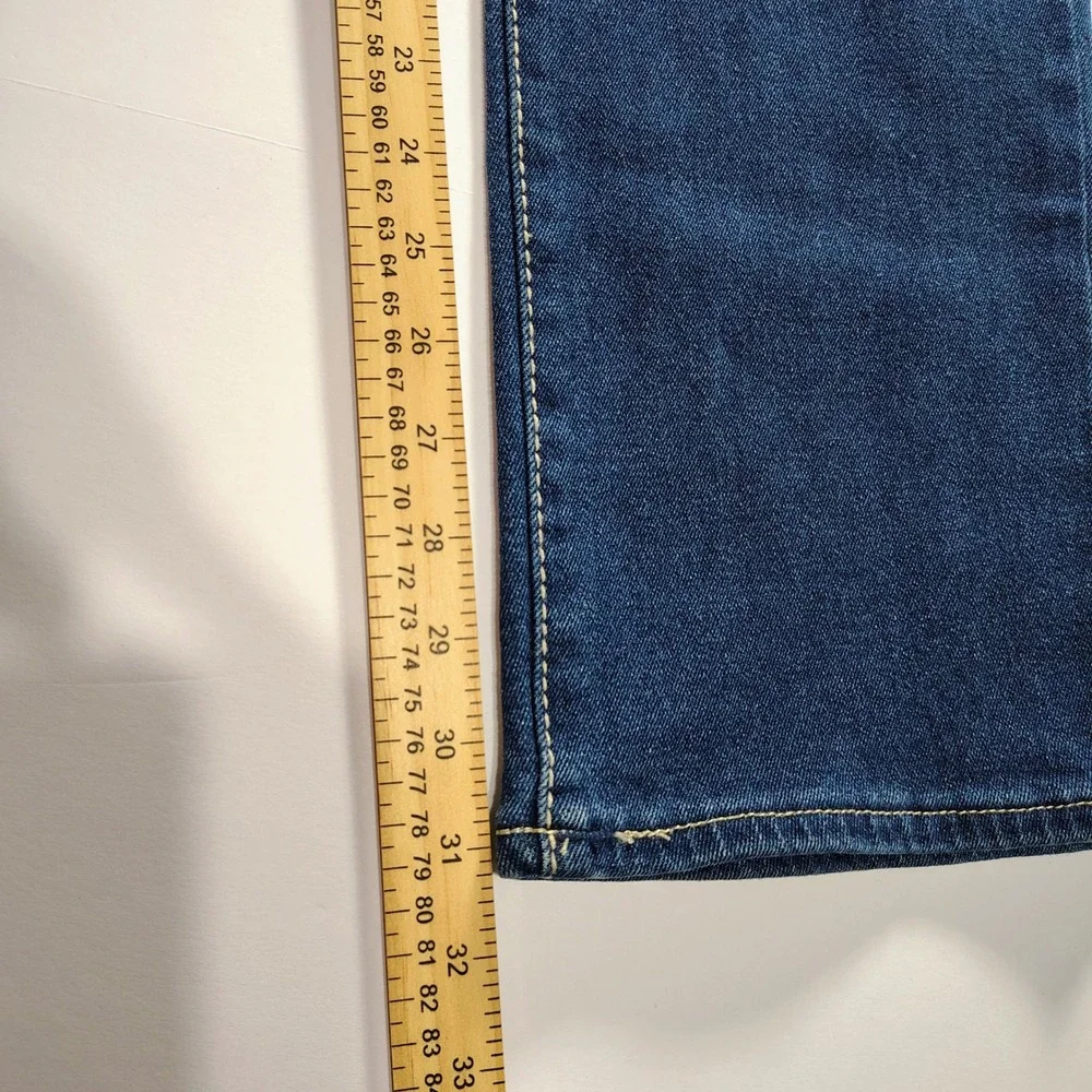 True Religion Geno Big T Flap Slim Jeans Mens Size 38 Medium Lagoon W38 L32 Wash